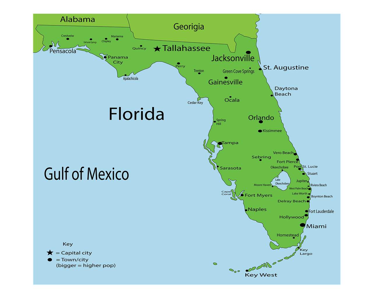 florida usa map 7187685jpg