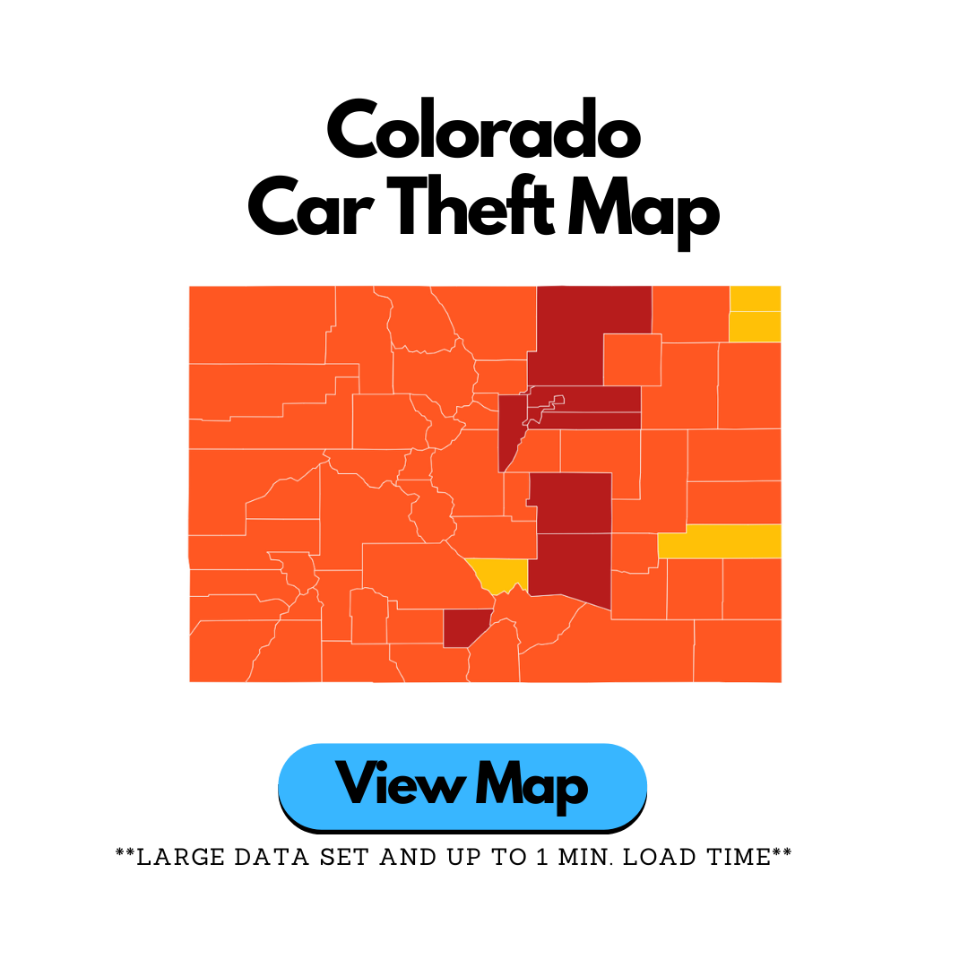 Colorado Car Theft Map By County