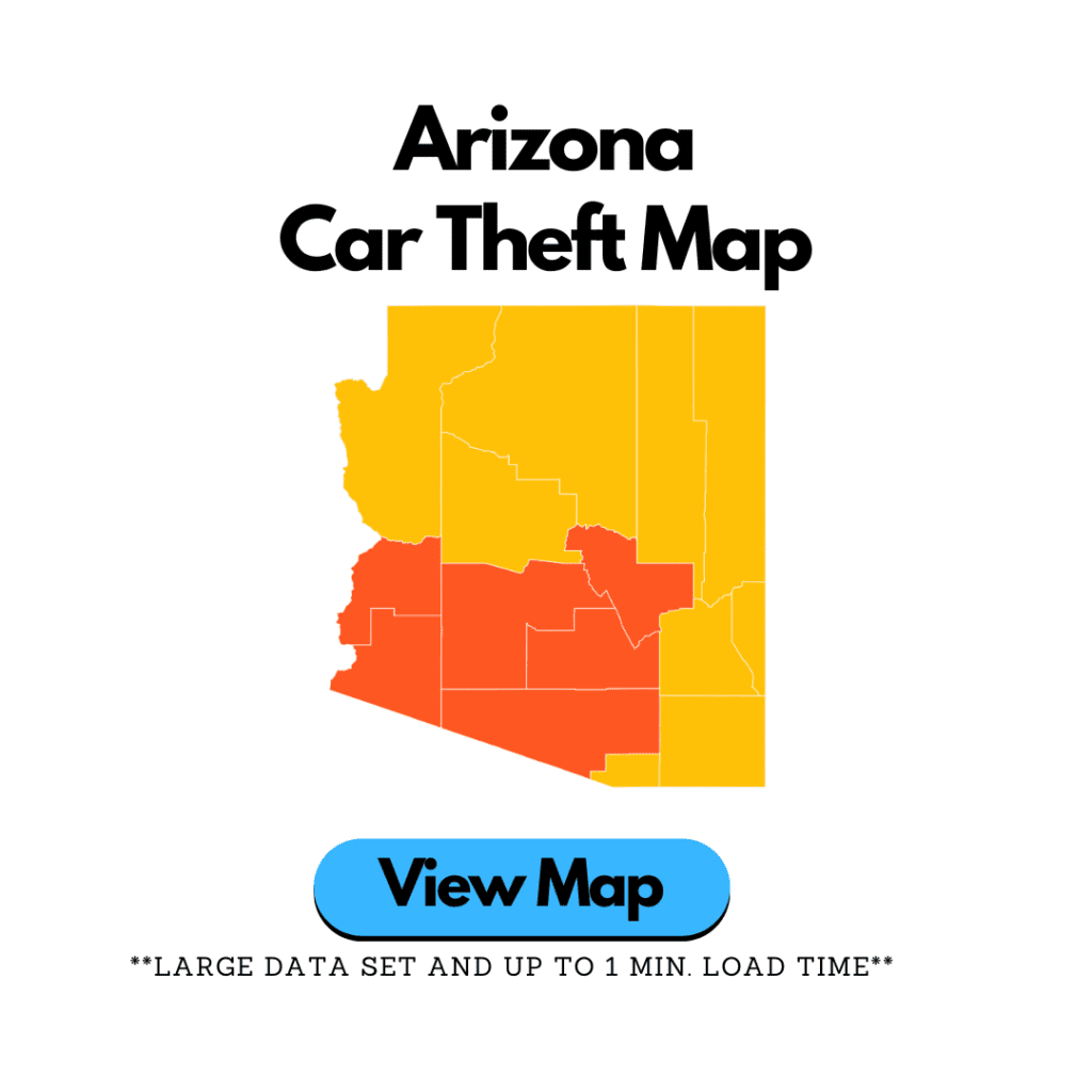 Arizona car theft data map