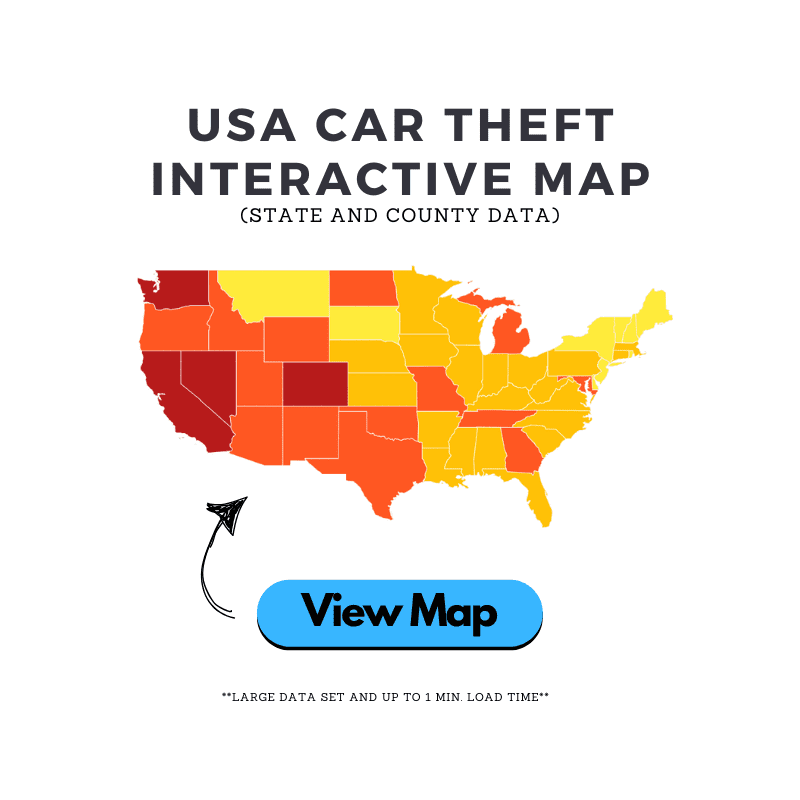 US Car Theft Interactive Map By State & County. Get LoJack